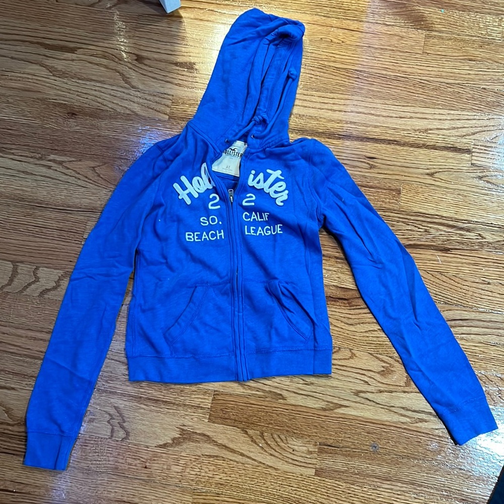 Hollister Blue Zip Up